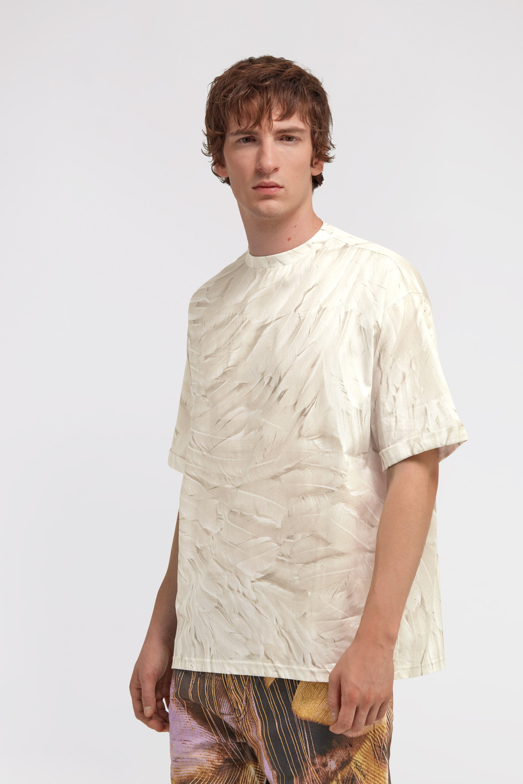 RC T-shirt con stampa Plumange Bianco SMT62A-CDL74