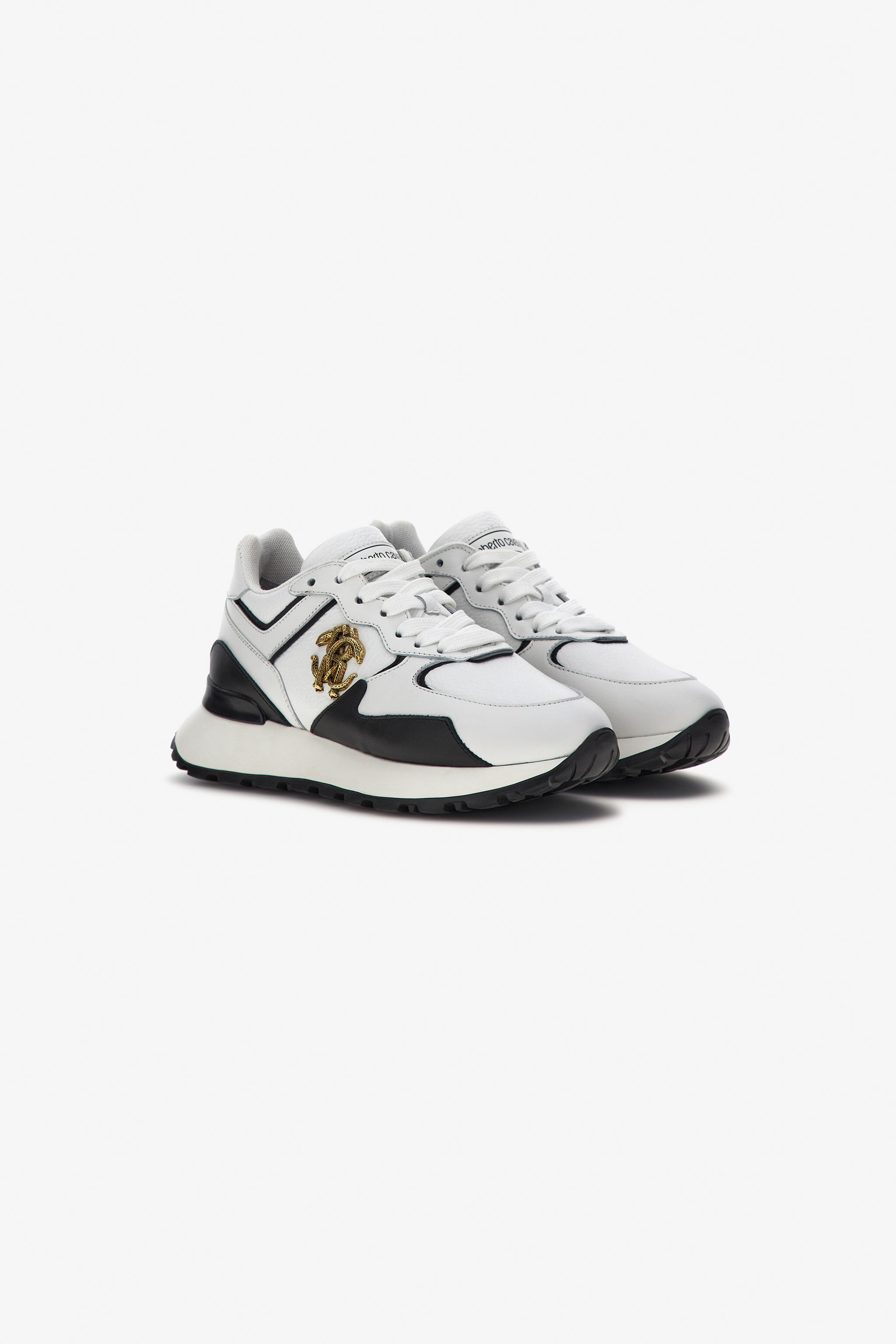 RC Sneakers with Monogram Mirror Snake Black/White RKS048-PZB33