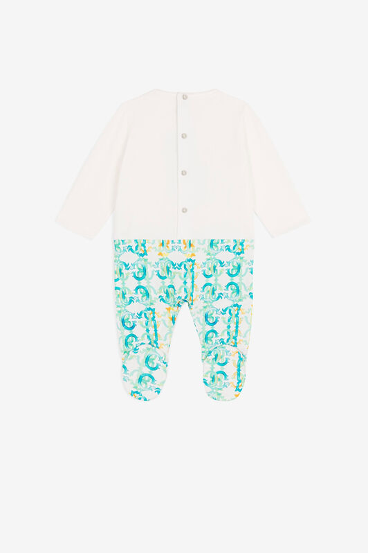 JU Monogram logo print babygrow set Light green QJT884-JV025