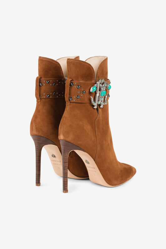 RC Mirror Snake Ankle Boots Brown RKS016-PNC00
