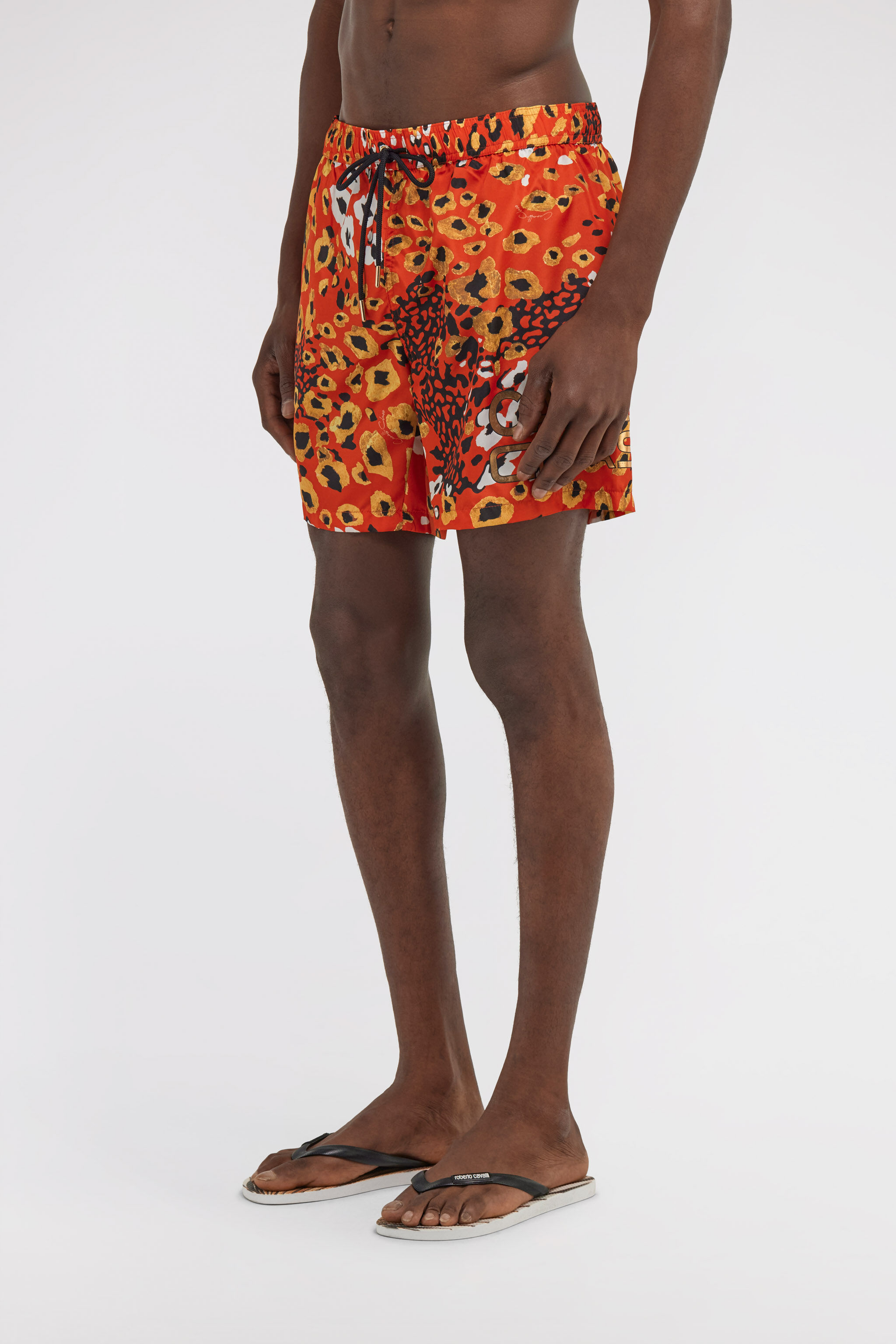 CL Badehose mit Leopard-Print Orange SXH00A-5LN03