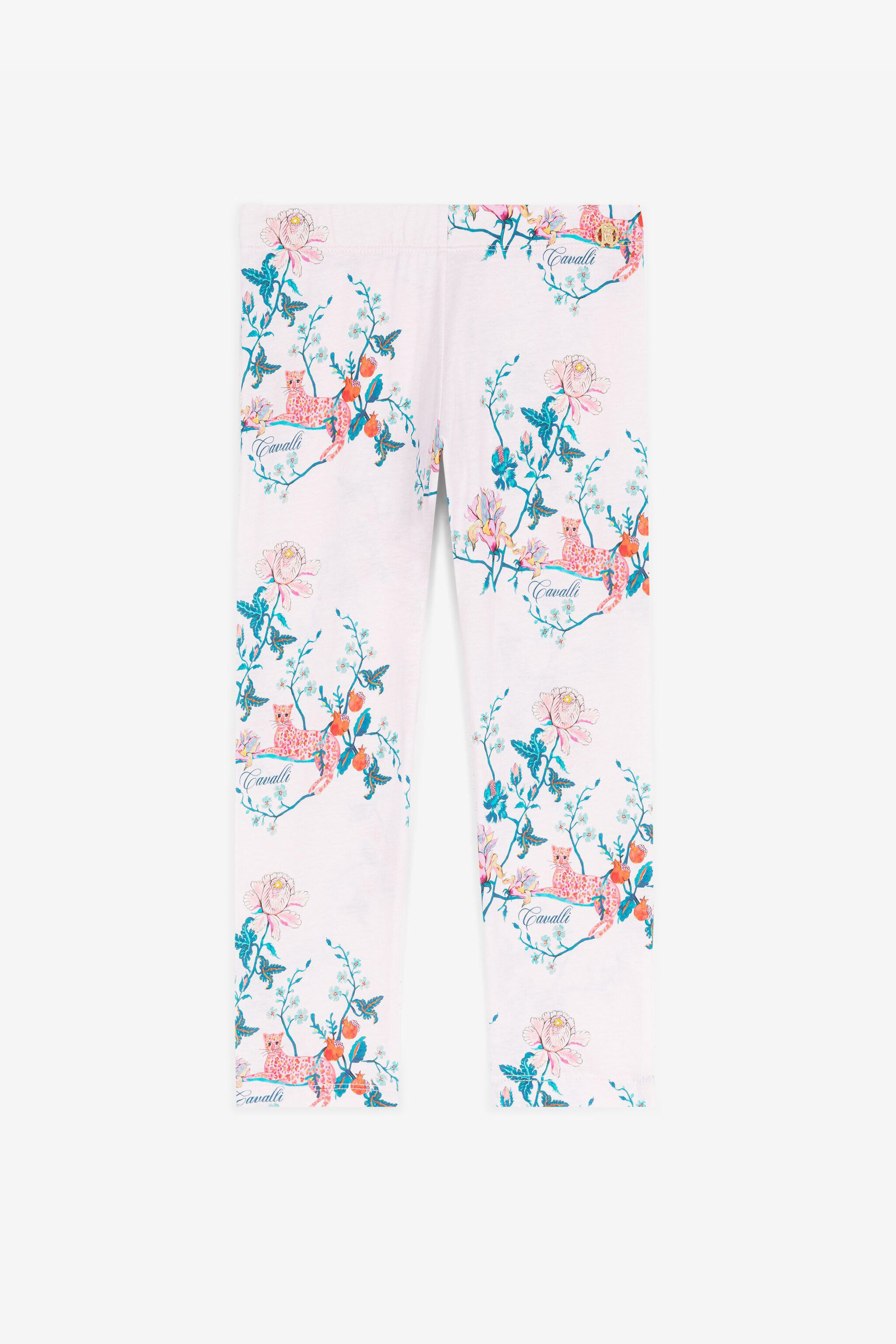 JU Floral-Print Cotton Leggings Pink RJT237-5OG85