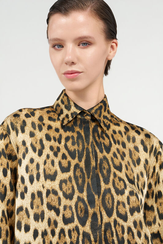 RC Silk Shirt with Jaguar Print RC Silk Shirt with Jaguar Print NATURAL WQT704-9HQ71