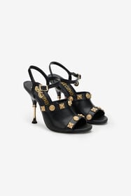 JC Sandale en cuir avec ornements BLACK WFS083-WF321
