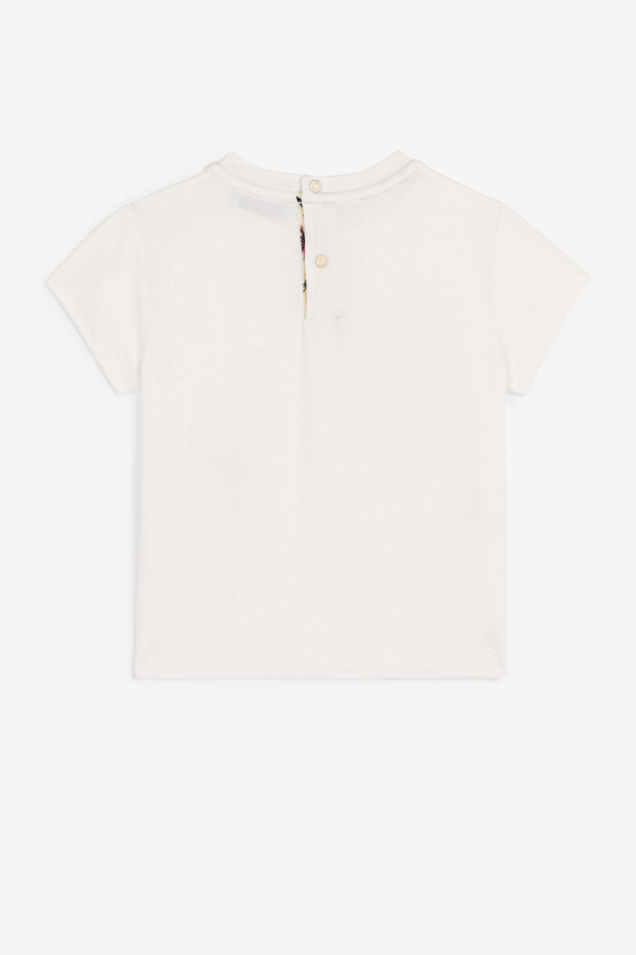 JU T-shirt con logo e stampa con fragole e farfalle Bianco QJT620-JV025
