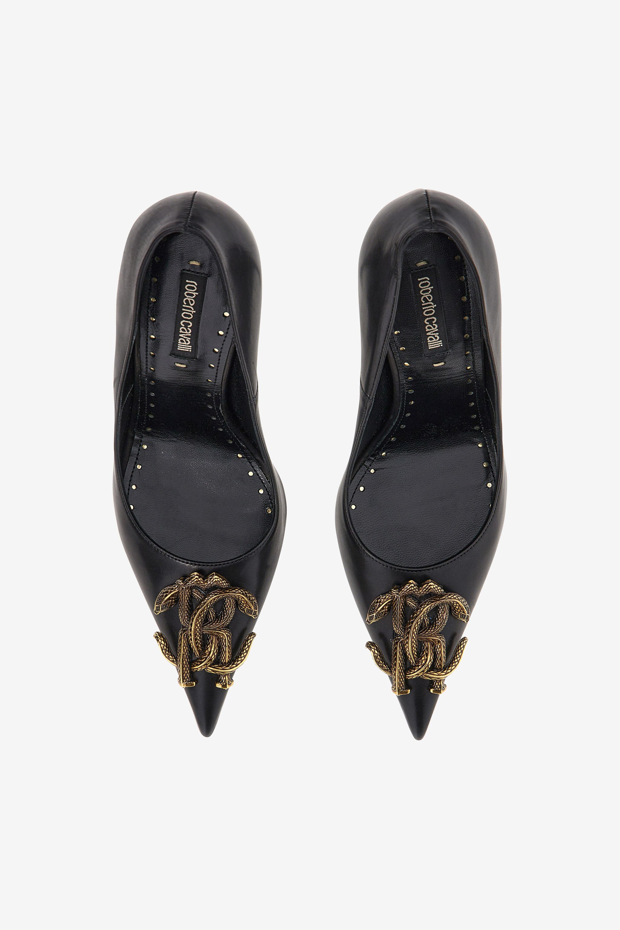 RC Décolleté con Monogram Mirror Snake Nero SKS010-PZ200