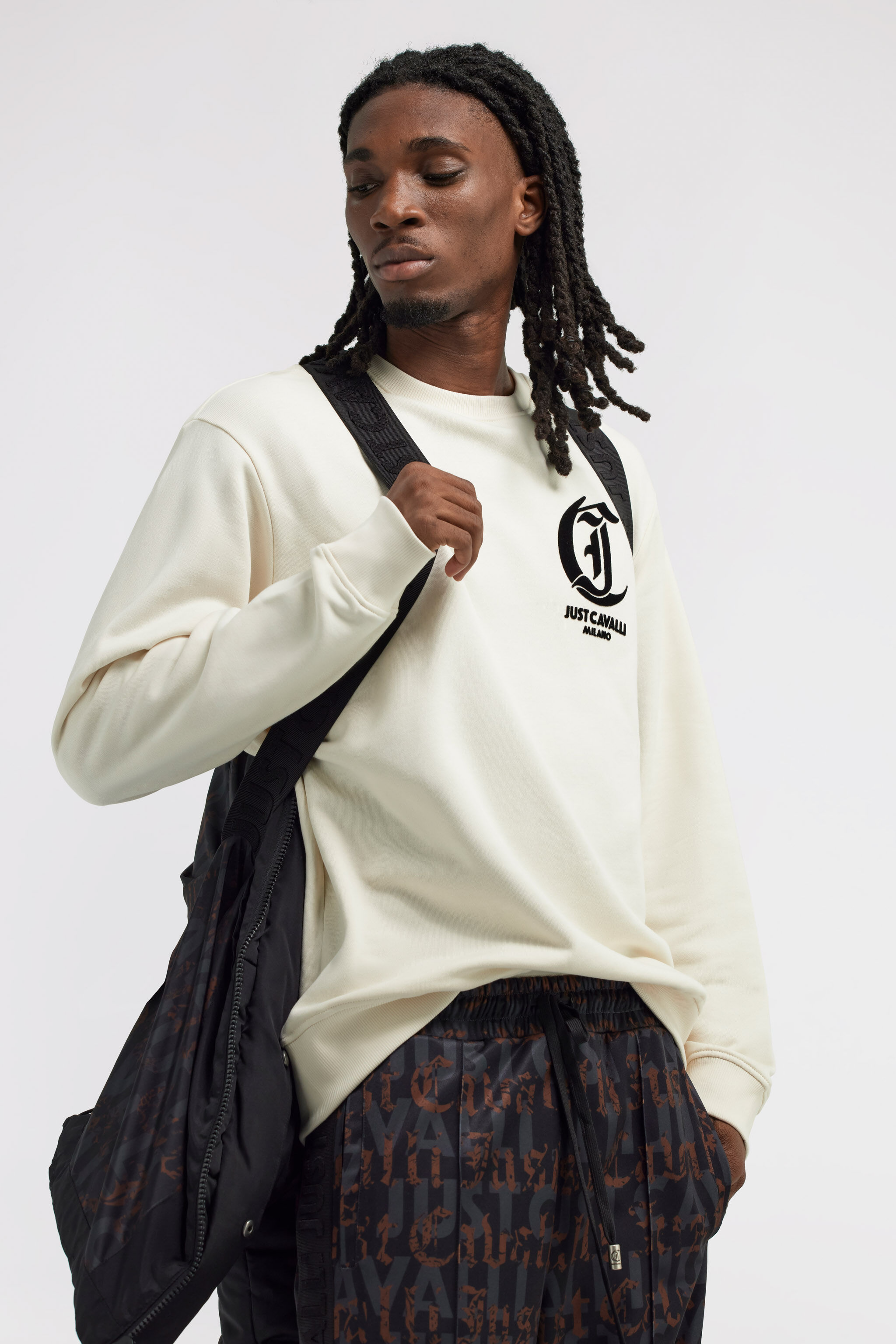 JC Just Cavalli Sweatshirt Ivory TFT061-TF078