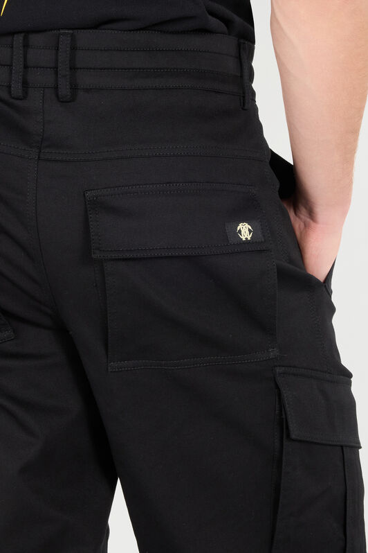 RC Stretch Cotton Pants With Drawstring Black URT235-FN061
