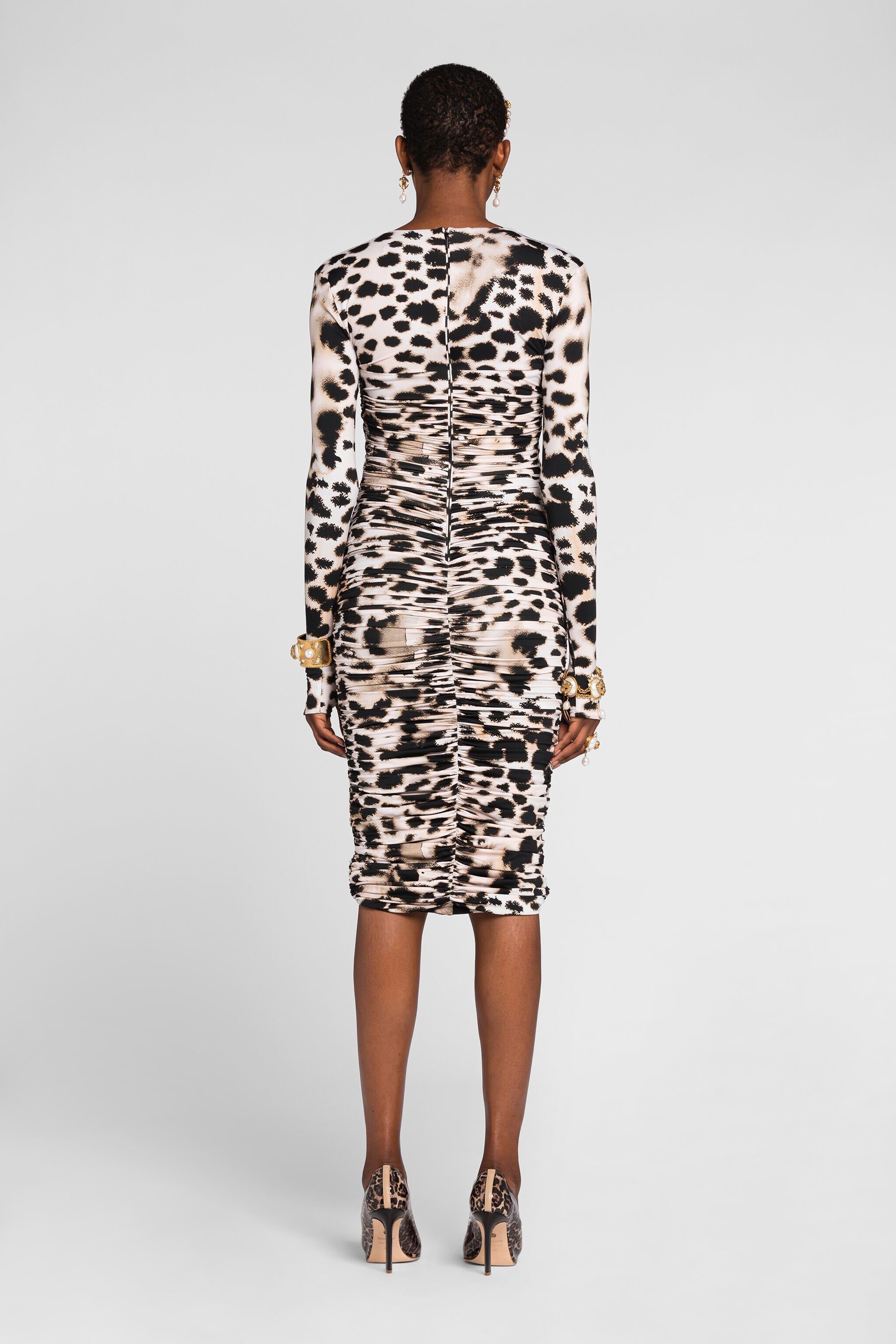 RC Robe Midi Imprimé Murena Noir/Blanc QKT171-LNF49