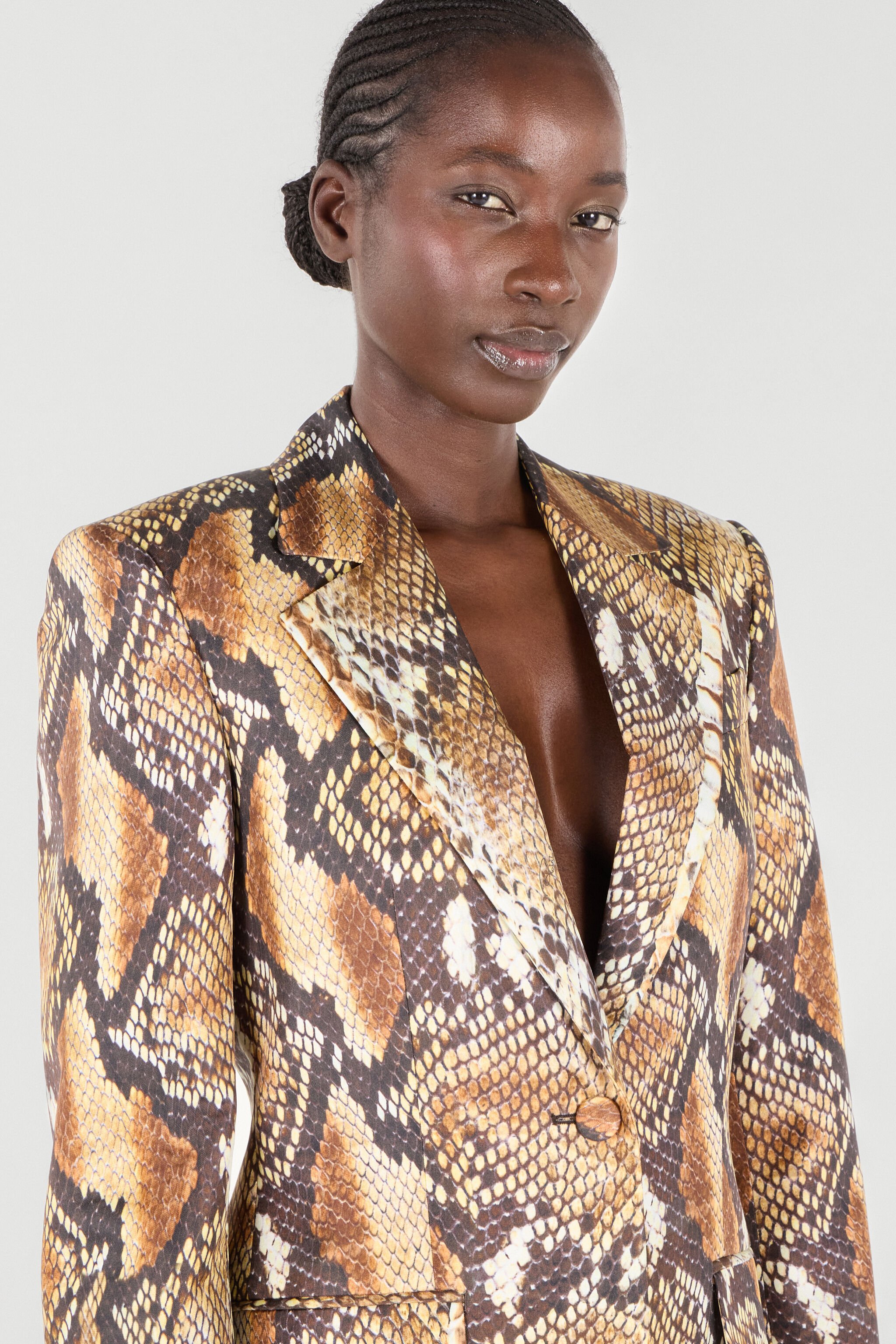 RC Python Print Jacket Light Brown UWT405-4QN93