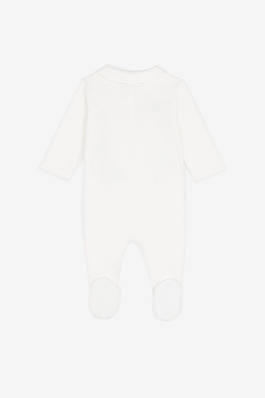 JU RC Monogram-Print Babygrow Set White RJT820-JD001