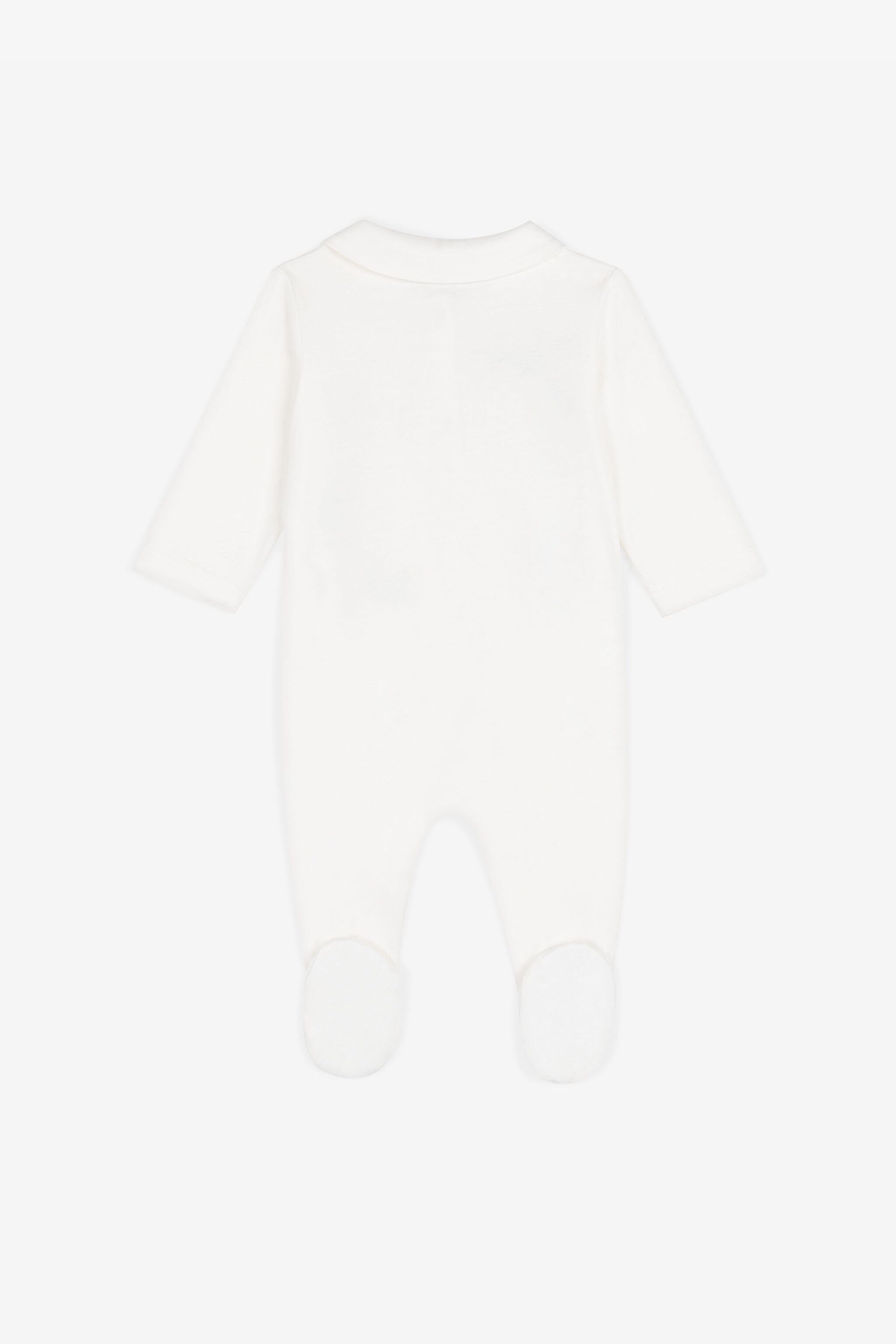 JU RC Monogram-Print Babygrow Set White RJT820-JD001