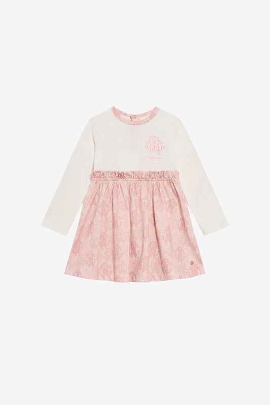 JU Monogram RC Print Cotton Dress MILKY WHITE TJT106-JD001