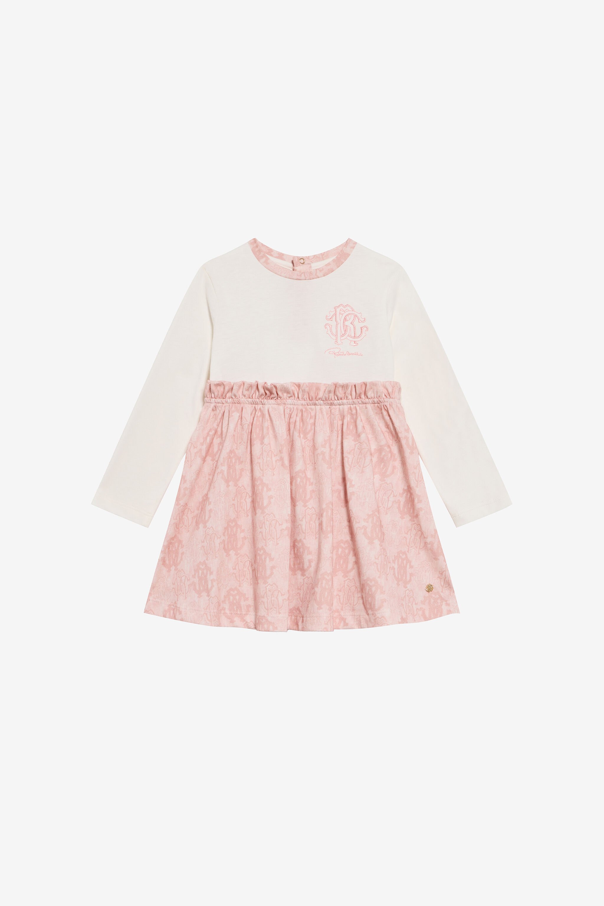 JU Monogram RC Print Cotton Dress MILKY WHITE TJT106-JD001