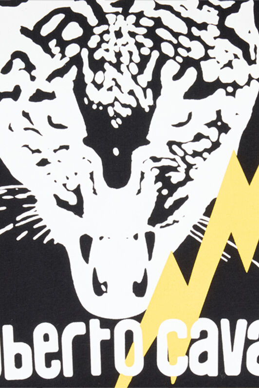 RC T-Shirt With Lightning Bolt And Jaguar Black POT60B-JD060