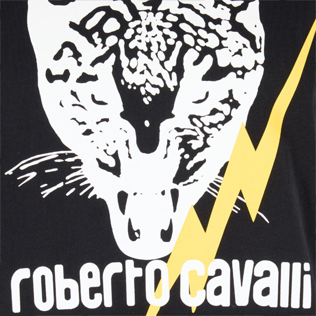 RC T-Shirt With Lightning Bolt And Jaguar Black POT60B-JD060