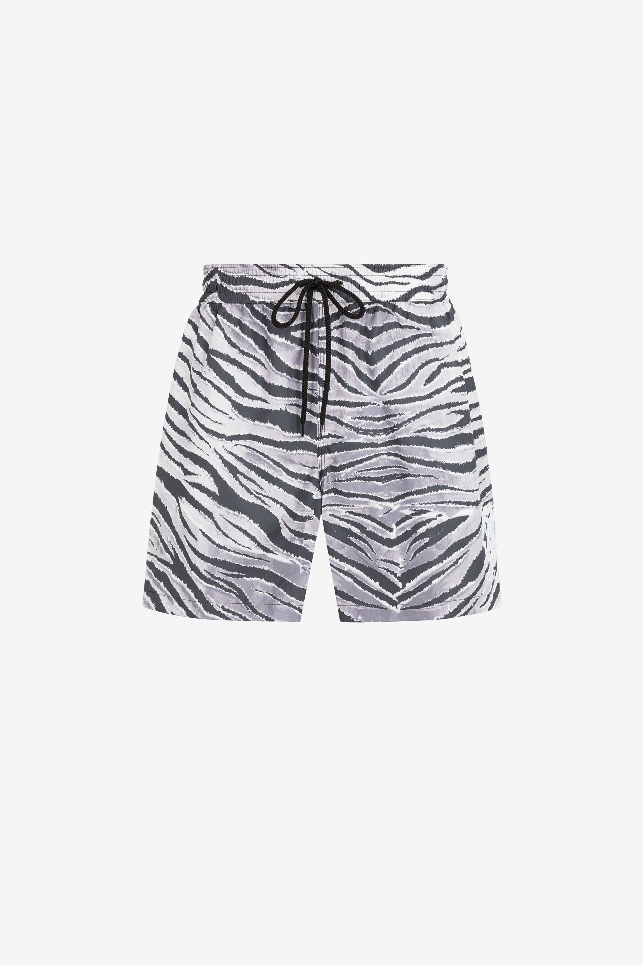 RC Shorts da bagno con stampa Zebra Nero/Bianco JSH00A-7GG66