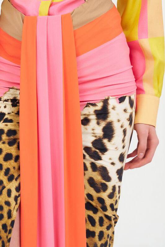 RC Cavalli Pop Sarong CORAL RED WQW008-HVR33