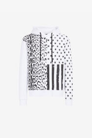 ${brand} Sweat à capuche à imprimé drapeau léopard ${colorDescription} ${masterID}