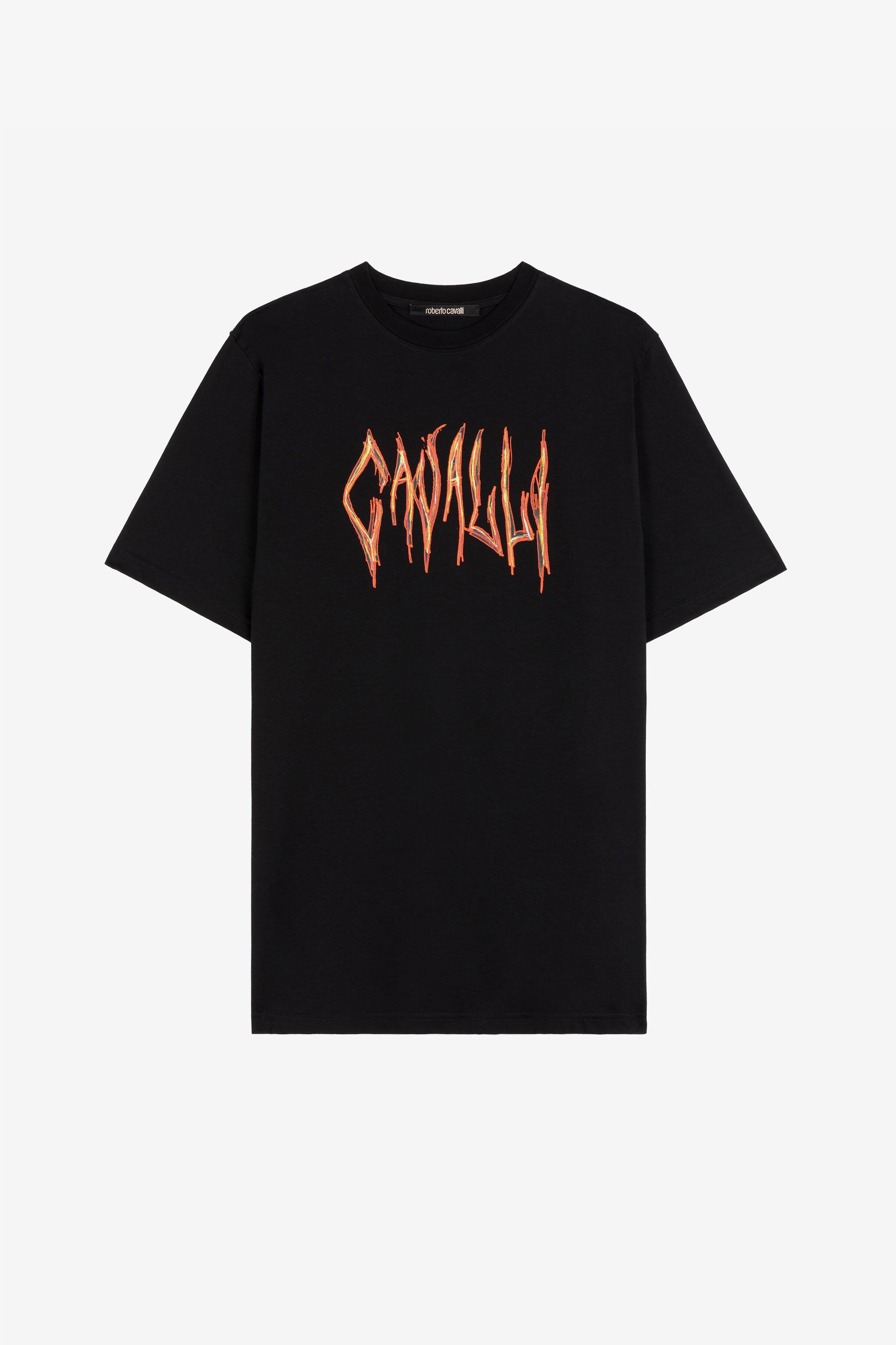 RC Camiseta con estampado gráfico Negro RRT61J-JD555