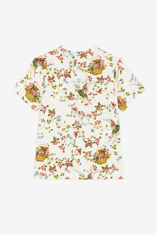 JU T-shirt con stampa floreale Bianco OJT635-ISA2J