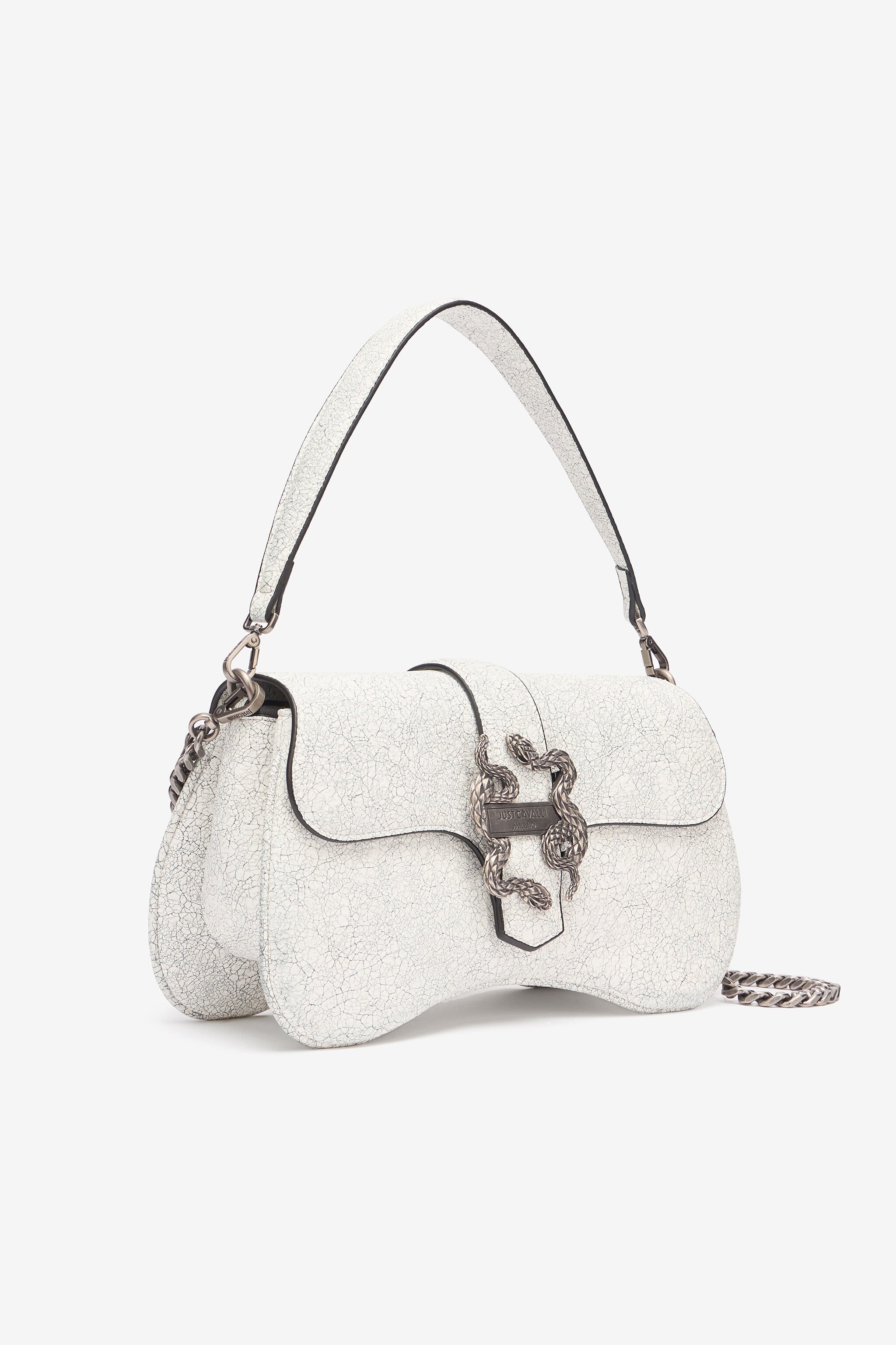 JC Bolso Efecto Mármol Con Mirror Snake Blanco UFB029-UF398