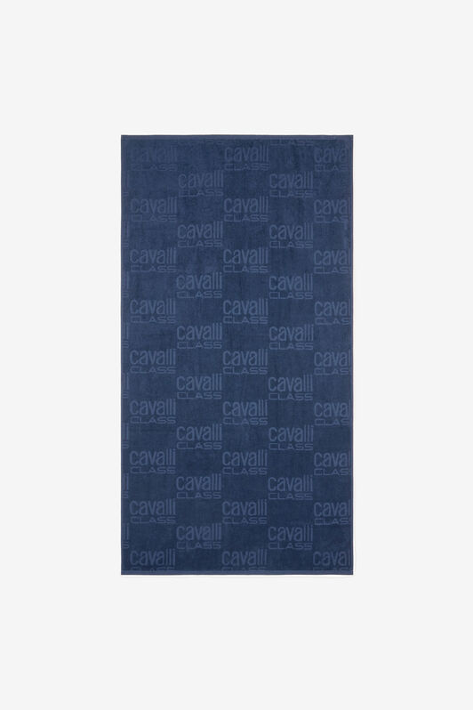 CL Beach towel with all-over Cavalli Class logo  QXH01I-RXL03