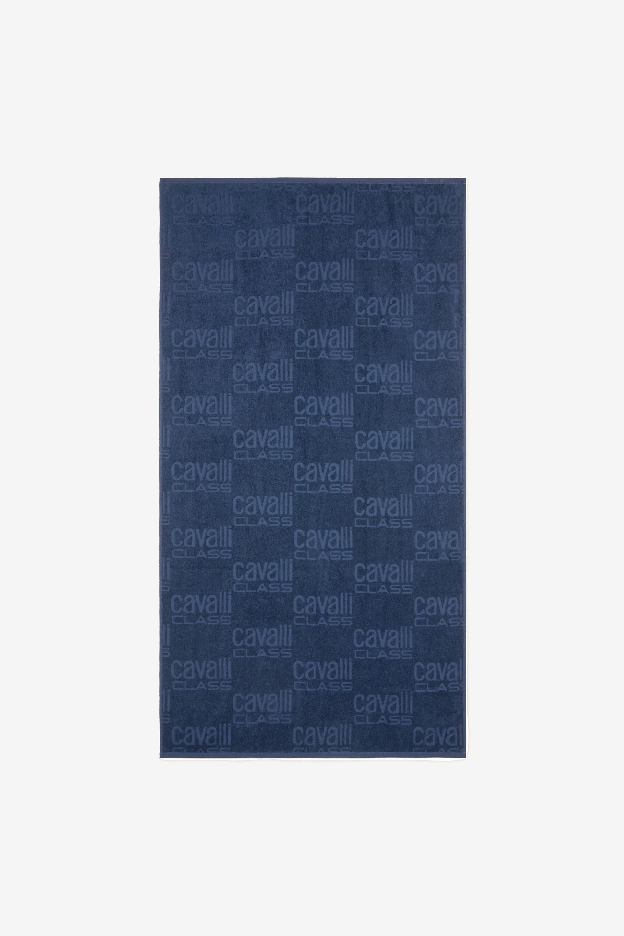 CL Beach towel with all-over Cavalli Class logo  QXH01I-RXL03