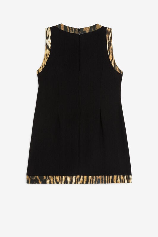 JU Kleid mit Tiger-Print JU Kleid mit Tiger-Print Schwarz PJT106-RJ010