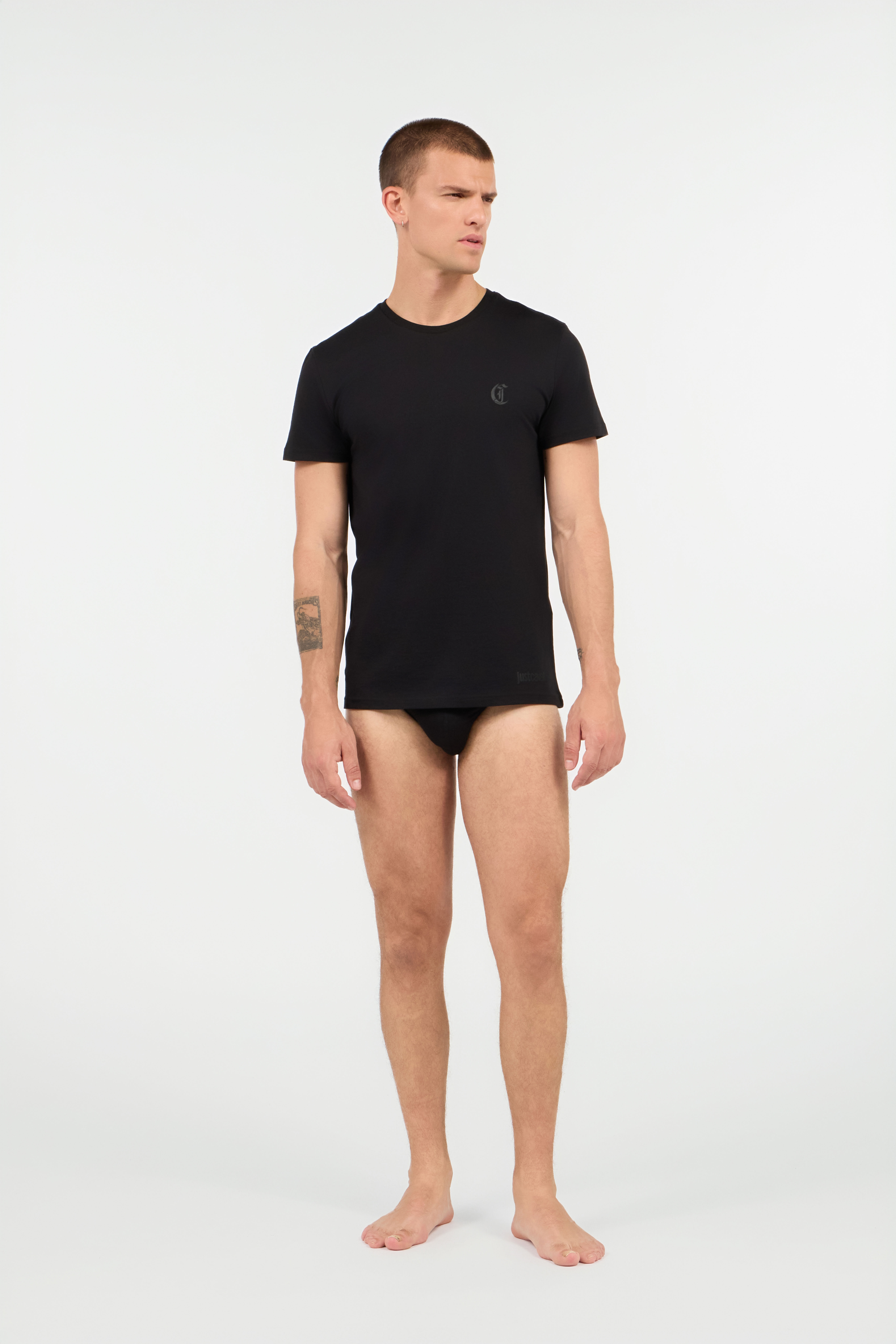 JC T-Shirt Con Monogram JC BLACK UFU003-UF095