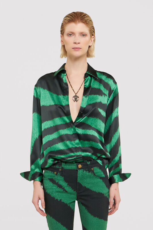 RC Shirt with Zebra Tribute print Green UWT704-RYP26
