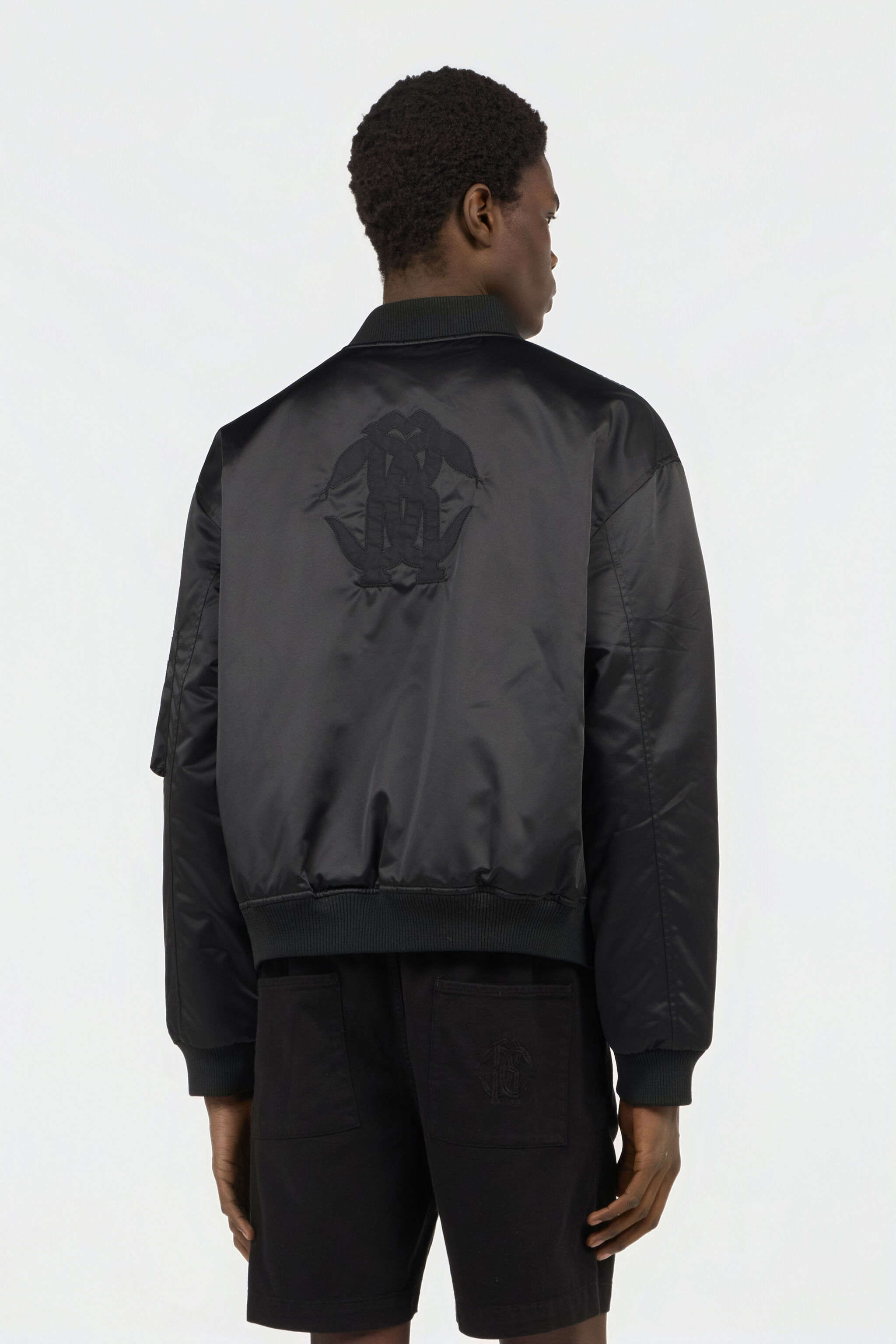 RC Black Bomber Jacket with Monogram RC BLACK SOT40K-FT002
