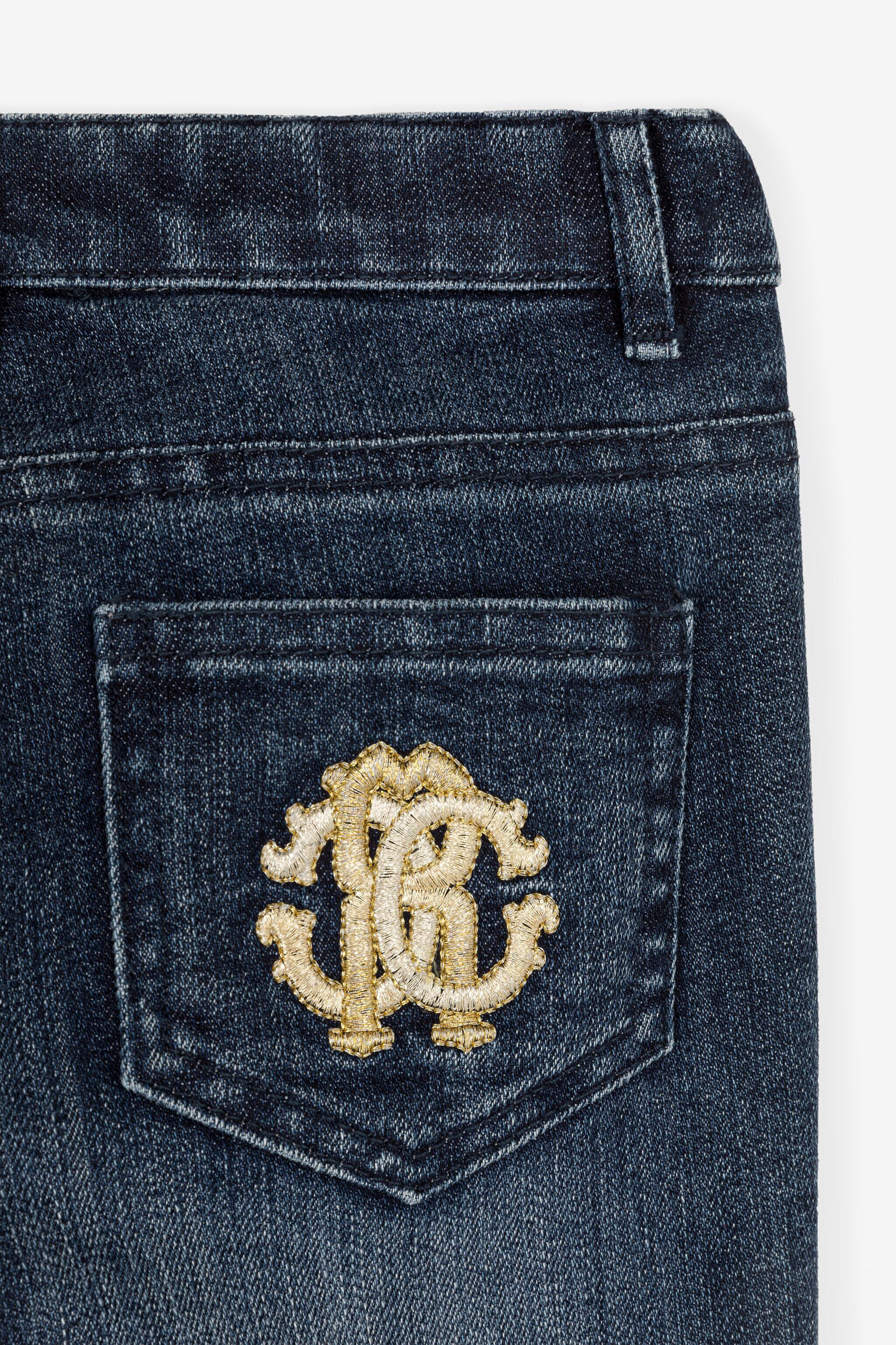 JU Pantalones vaqueros con monograma RC Azul oscuro RJJ202-DS015