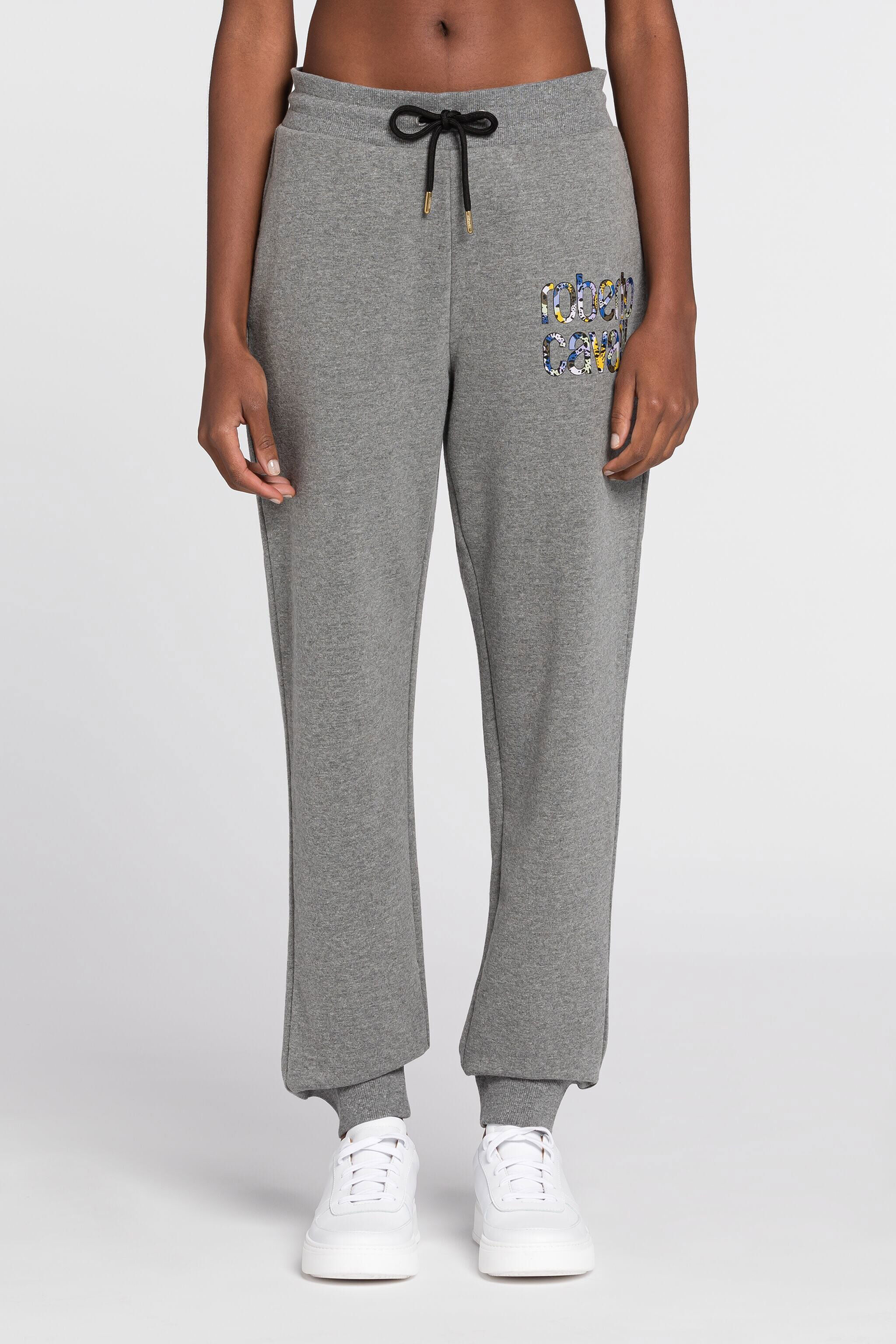 RC Logo-Print Cotton Sweatpants Gray JST23B-CF050
