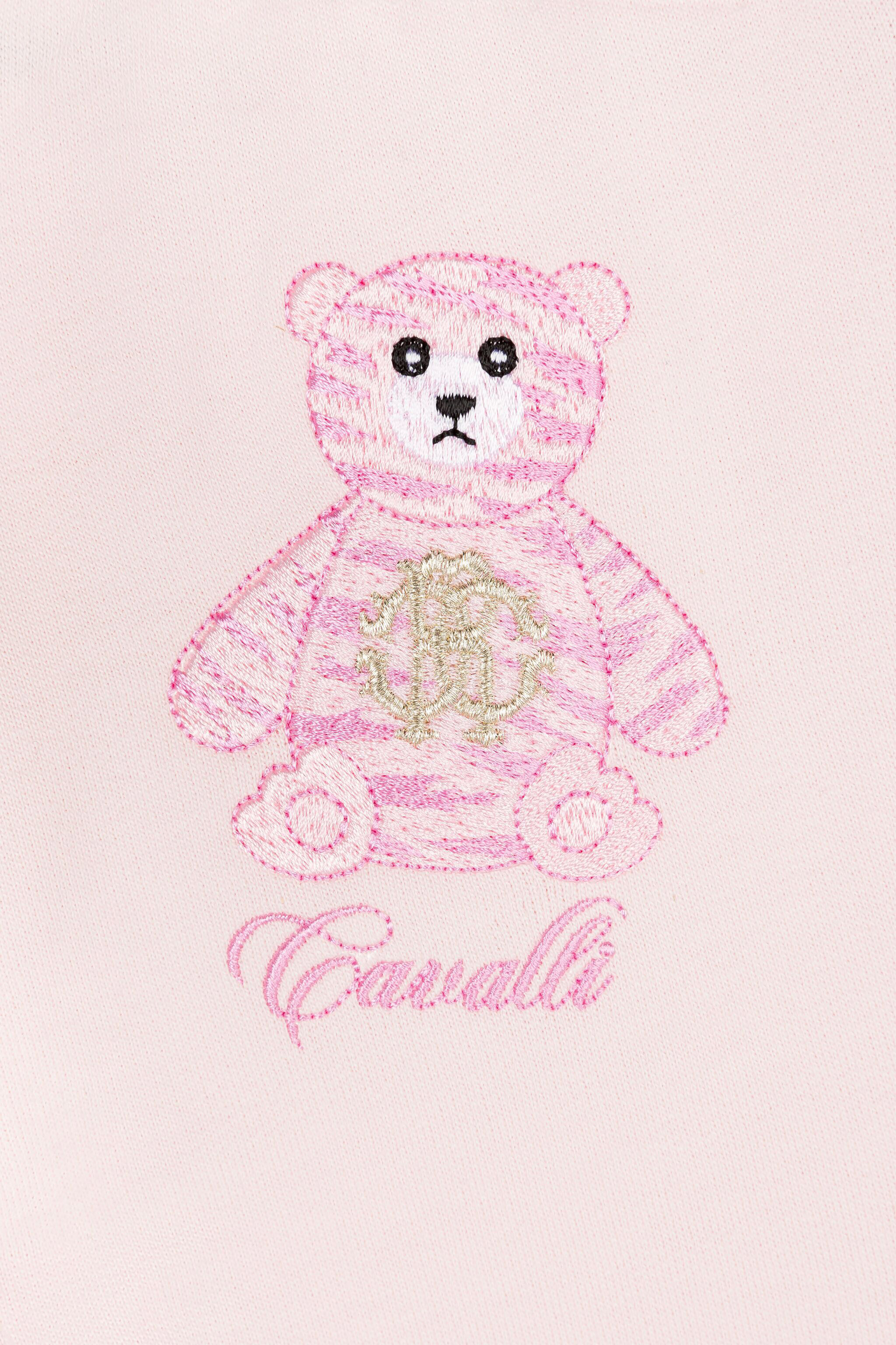 JU Teddy Bear-Embroidered Sweatpants Pink RJT204-CF050