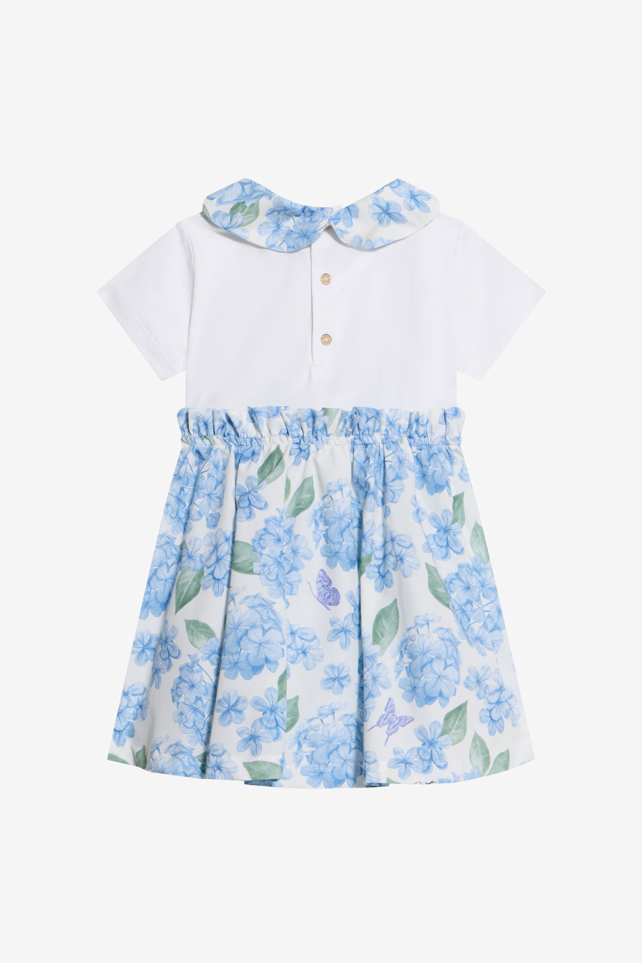 JU Kleid mit Plumago-Print WHITE/BLUE WJT106-JD001