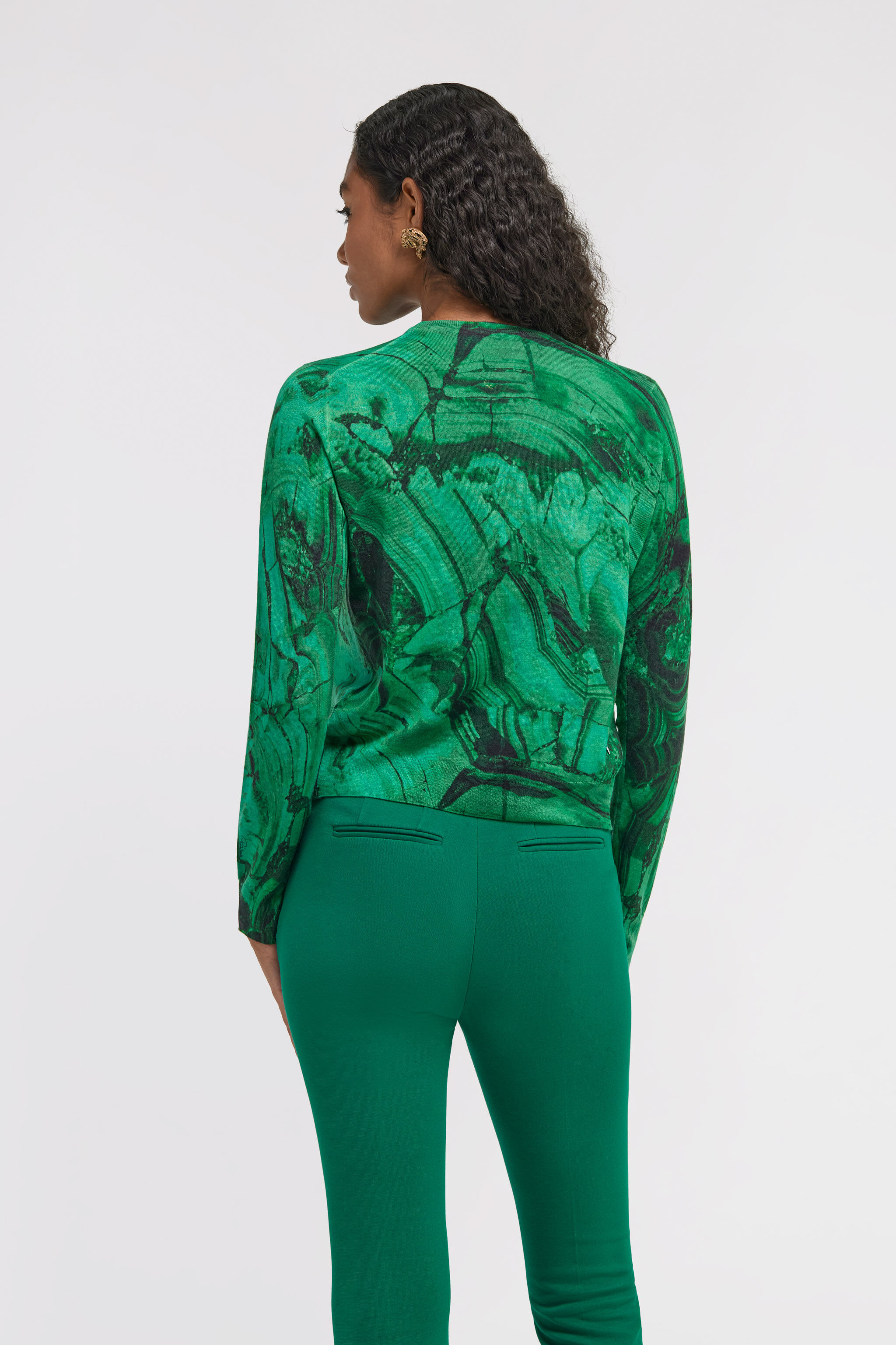 RC Malachite print cardigan Green TKM905-MQ014