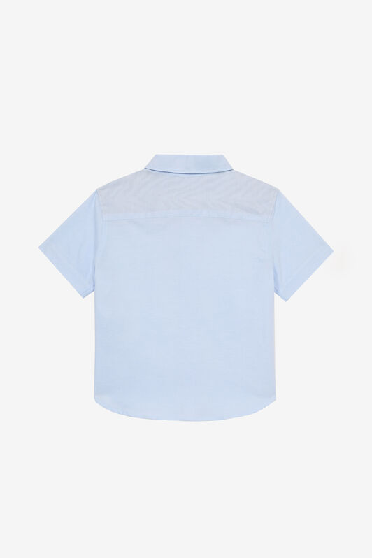 JU Camisa Con Parche Monograma RC E Inscripción Azul claro UJT700-FN053