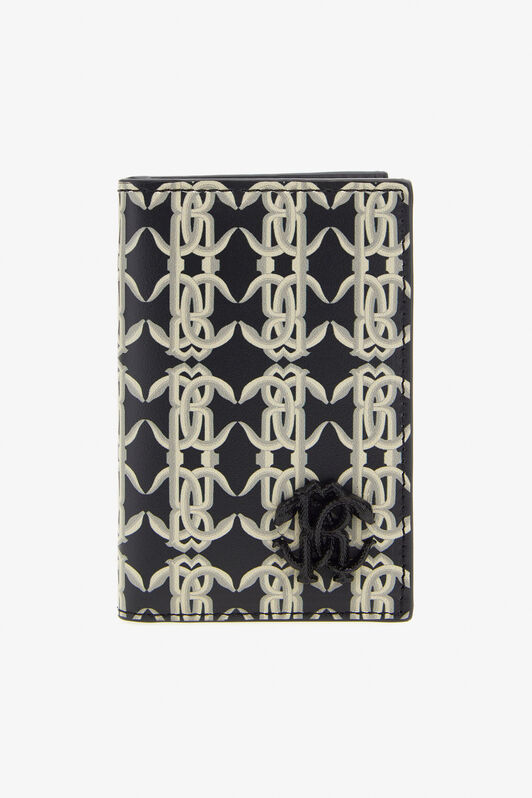 RC Cartera con monograma RC Negro/Blanco SRA001-PZ588