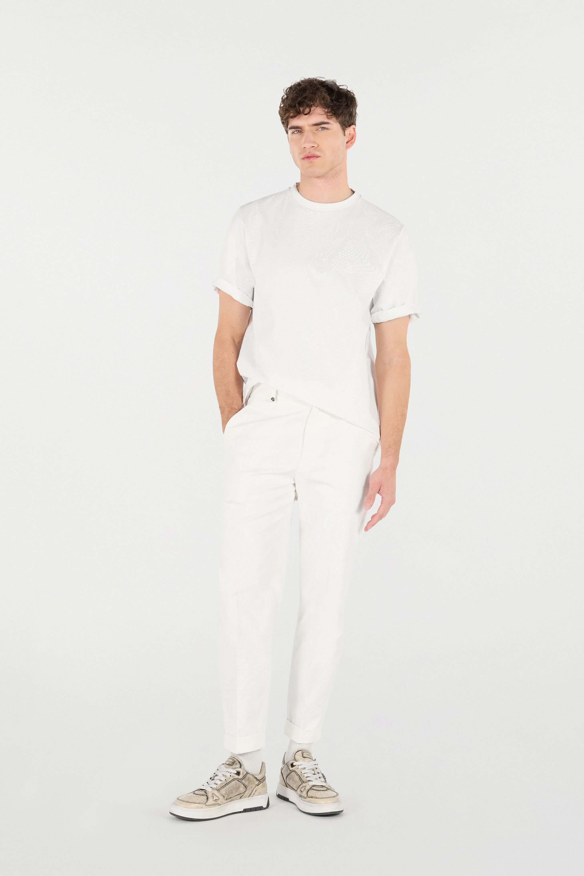 RC Pantalon Jambe Droite Blanc URT247-4NN53