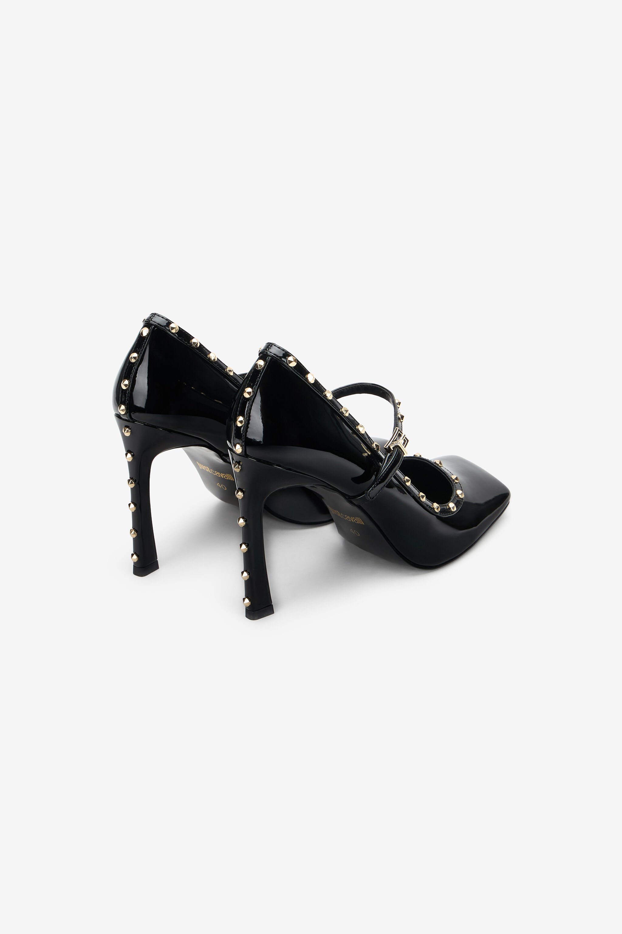 JC Patent Leather Mary Jane Pumps With Studs JC Patent Leather Mary Jane Pumps With Studs BLACK VFS109-VF637