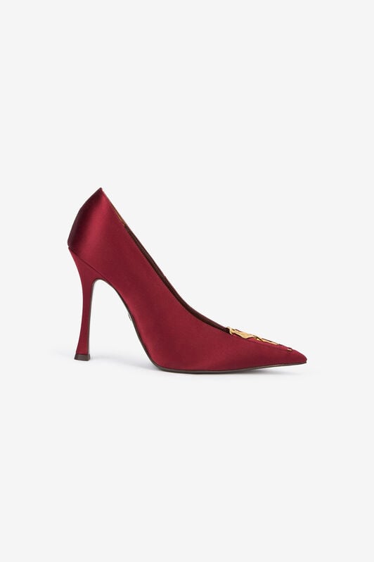 RC Burgundy Pumps With Leaf Insert RC Burgundy Pumps With Leaf Insert Red VWS002-FL113