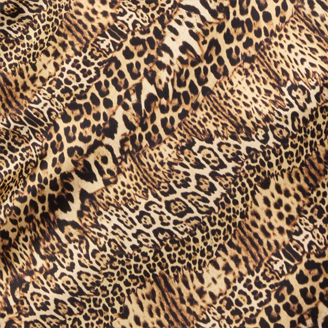RC Silk Dress With Jaguar, Cheetah And Leopard Print JAGUAR POT10A-2NQ85