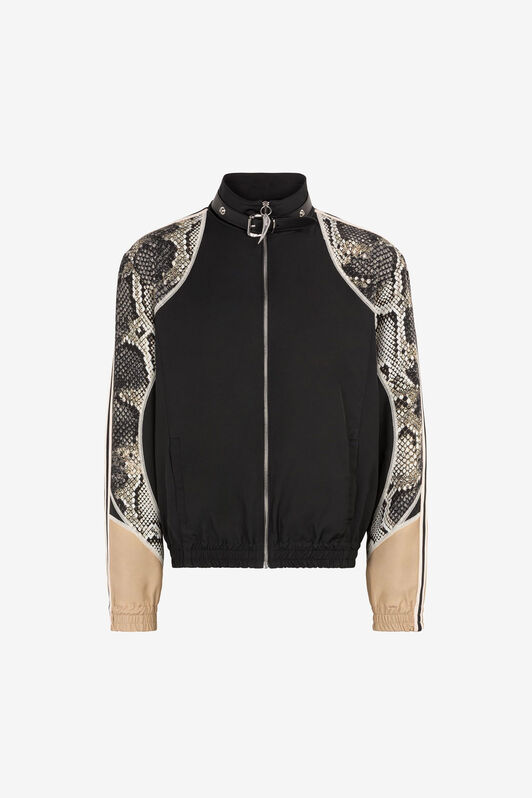 RC Python-Print Track Jacket BLACK PNT85D-FT078
