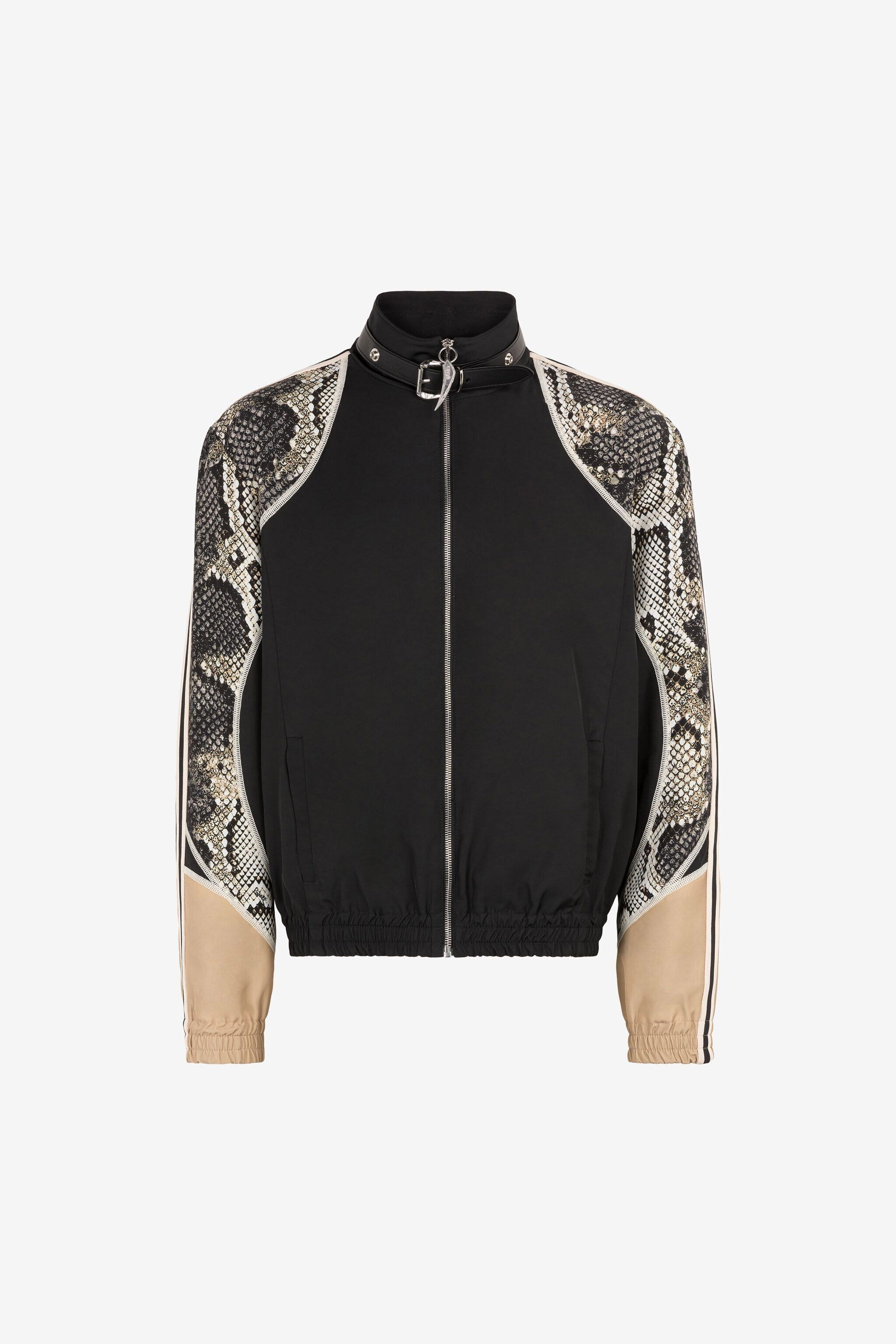 RC Python-Print Track Jacket BLACK PNT85D-FT078