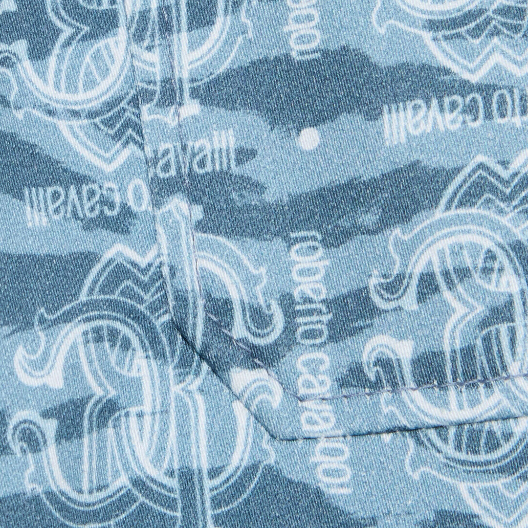 JU Pants With RC Monogram And Logo Blue UJT201-JFO38