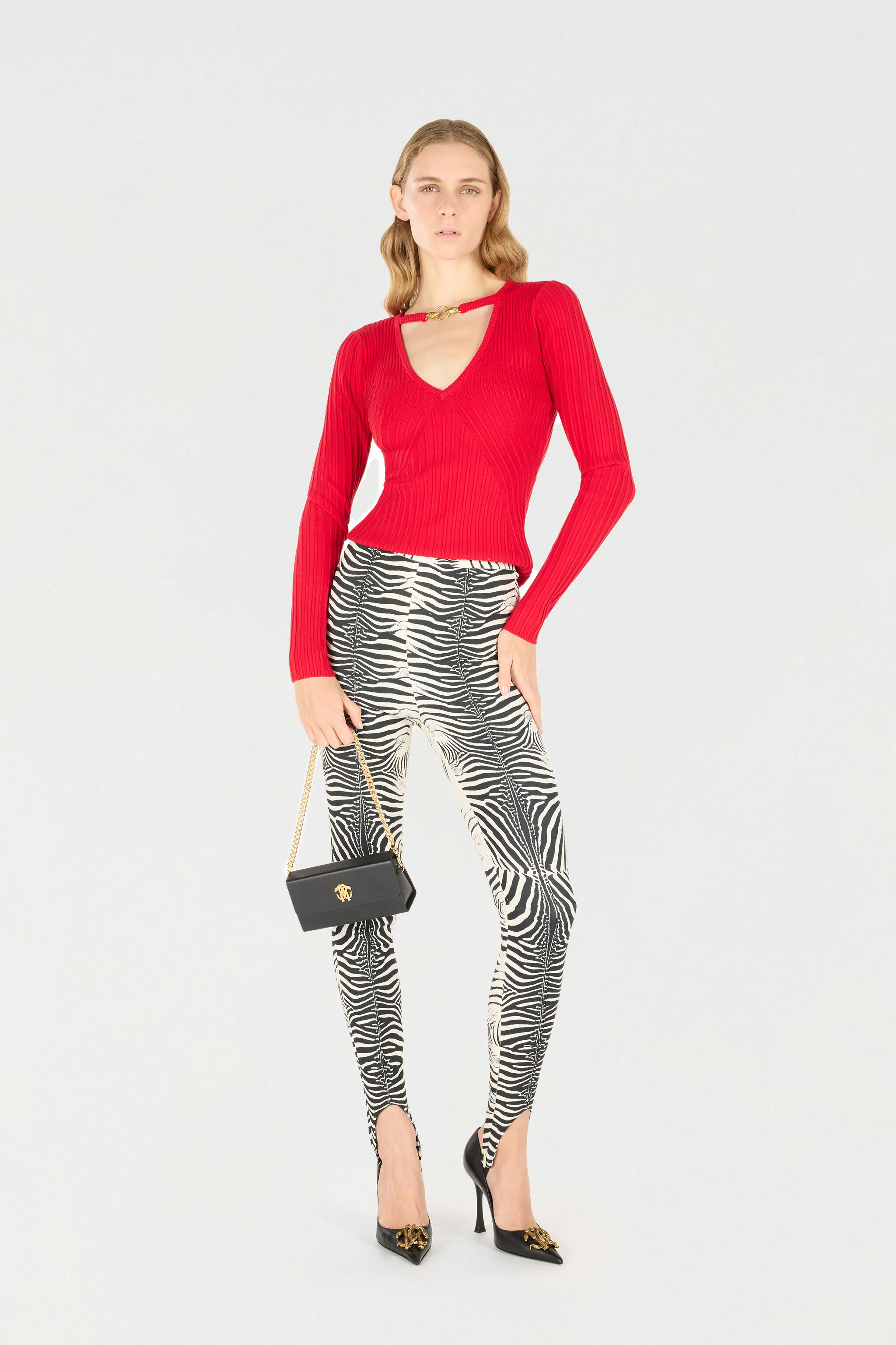 JC Sweater with Snake Head Charms Rot TFM024-TF149