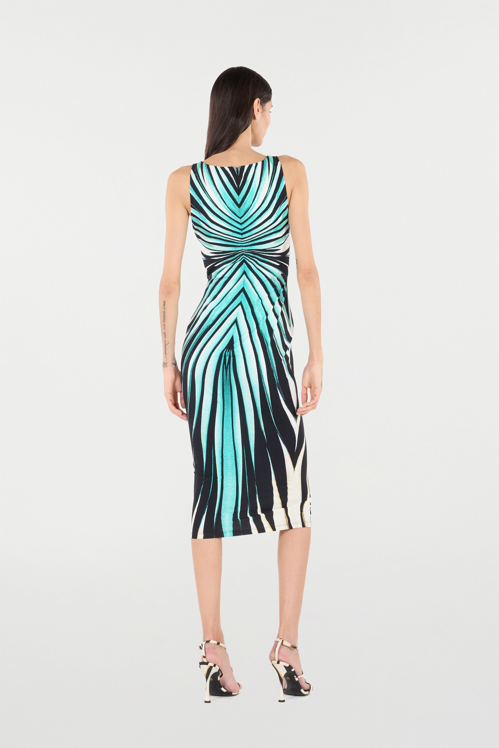 RC Ray Of Sea Print Dress Midi Light blue VKT100-LNM33