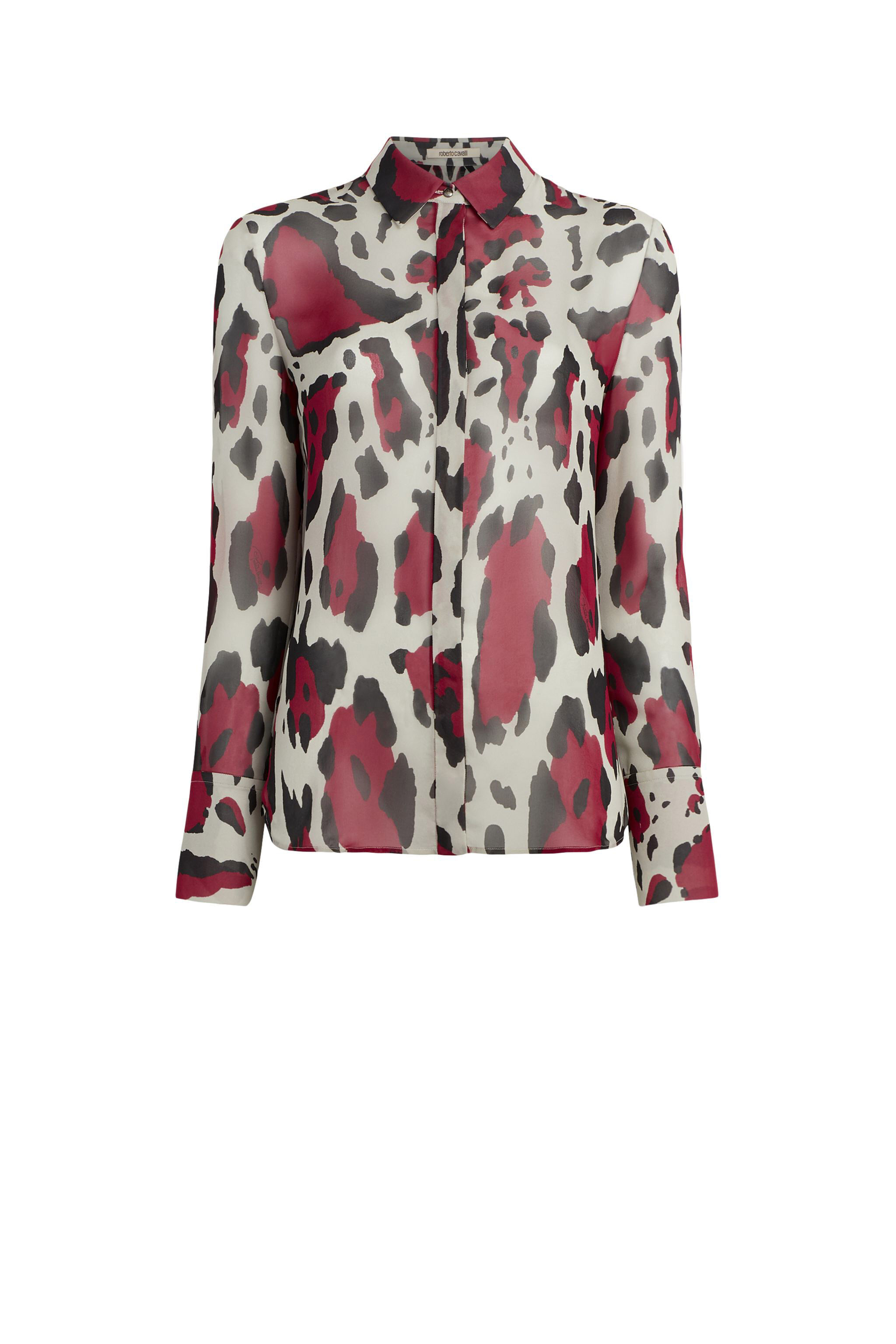RC Lynx Print Silk Shirt BLACK / MOOKAITE IQT715-GFP63