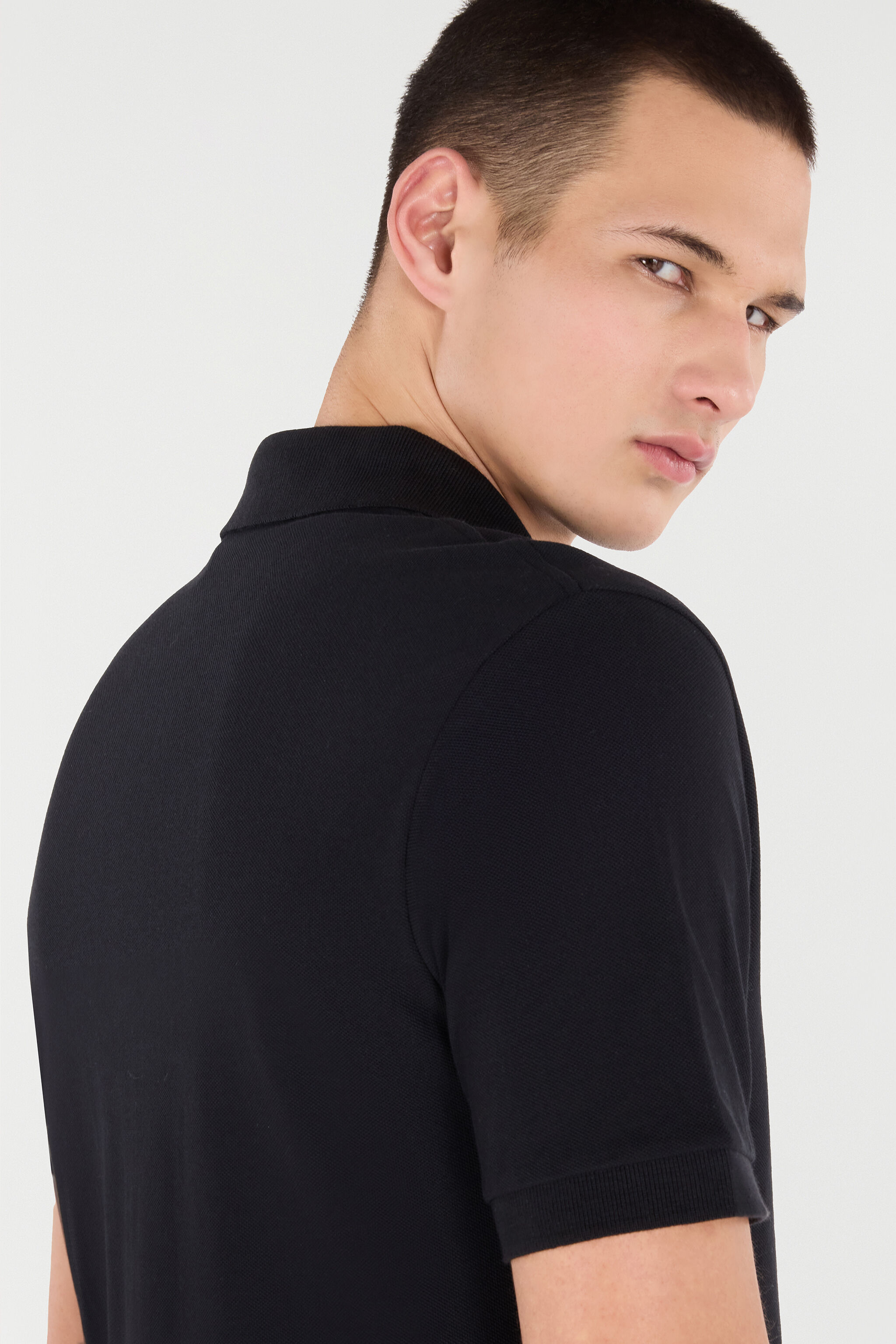 RC Polo With RC Monogram And Logo Embroidery Black POT64A-KB001